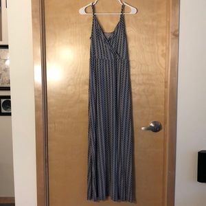 Blue and White Gap Maxi Dress